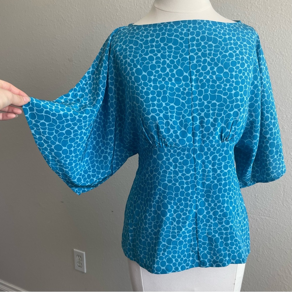 Anni Kuan Blue Silk Blouse